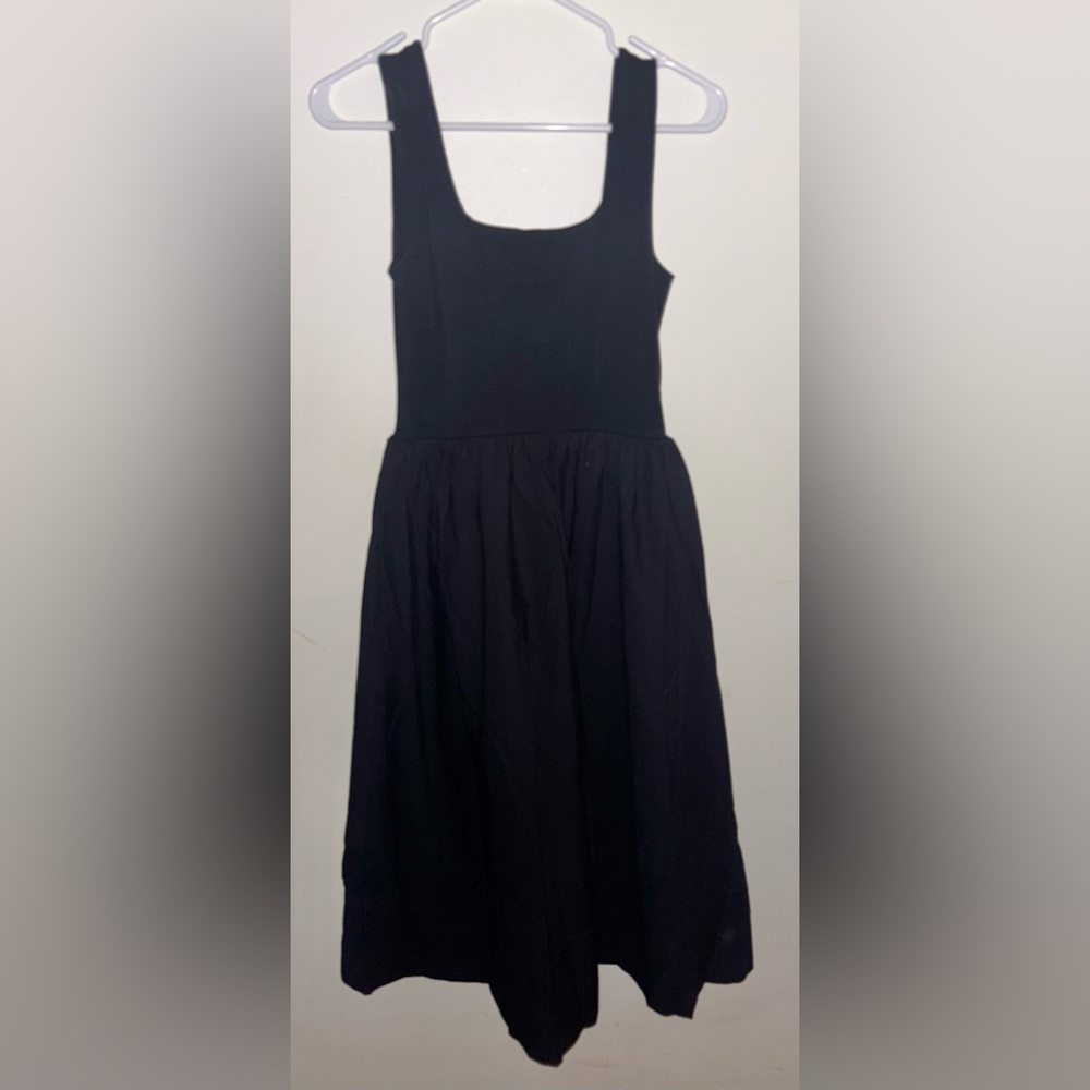 NWT J.Crew Petite Drop-waist mixy dress Black Midi XSP XS Preppy Dark Fairy - Picture 8 of 13